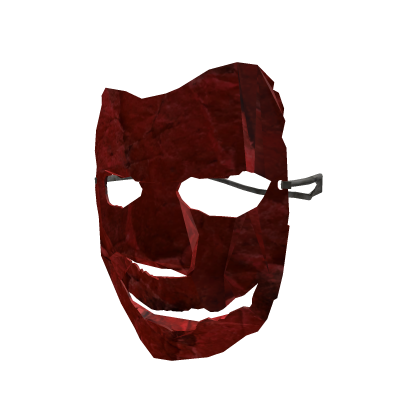 Red Paper Mache Scary Mask