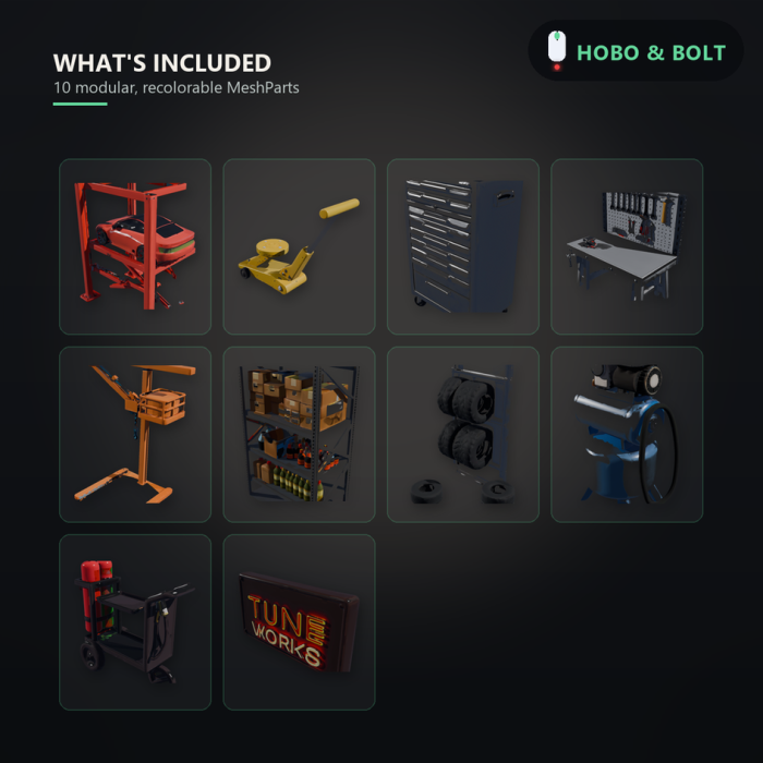 Car Tuning Garage & Mechanic Shop Kit preview 4