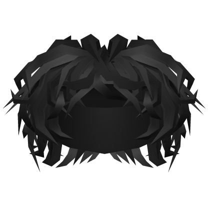 Curly Black Fluffy Hair Roblox item