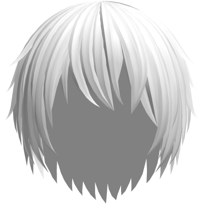 White Messy Emo Anime Vkei Moe Boy Hair Roblox item
