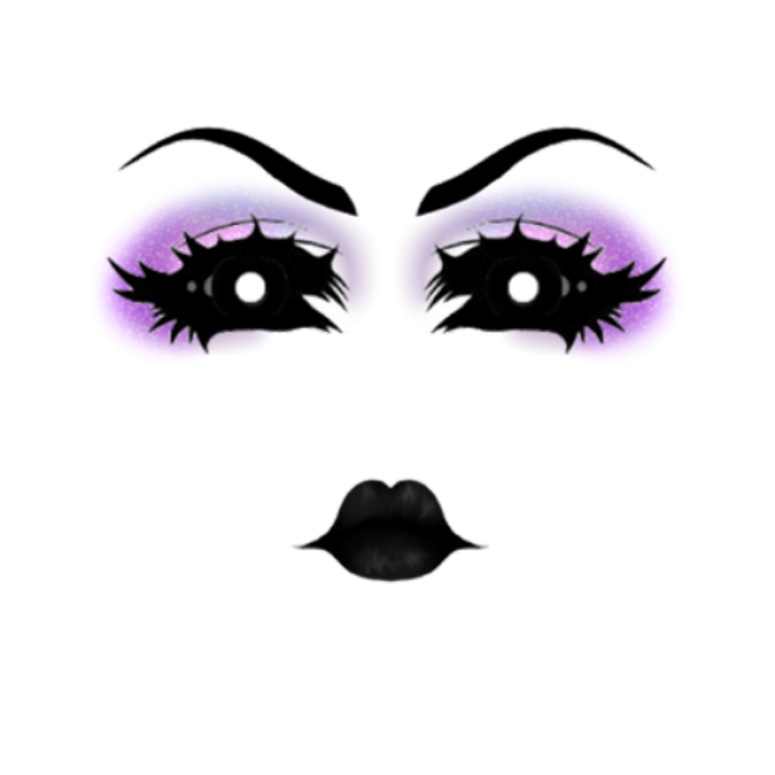 creepy makeup /w purple eyeshadow Roblox decal