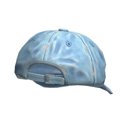 Light Blue Backwards Cap Washed Grunge Y2K Hat - Roblox