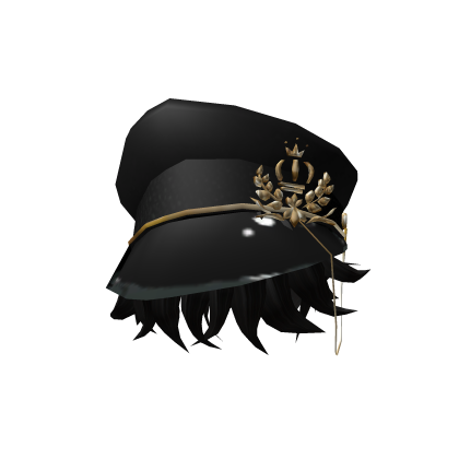 Black Captain Hat Hair