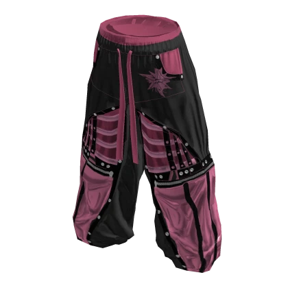 Y2K Opium Baggy Parachute Pants Studded (Black) | Roblox Item