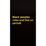Black peoples rule