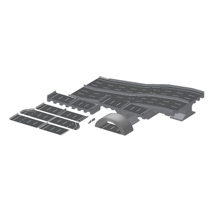 [💖✨] Highway Kit Asphalt Road Barrier Cones S