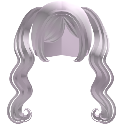 sweet pink confident long wavy curly pigtails  Roblox item