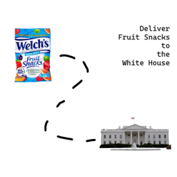 deliver fruit snacks to the white house