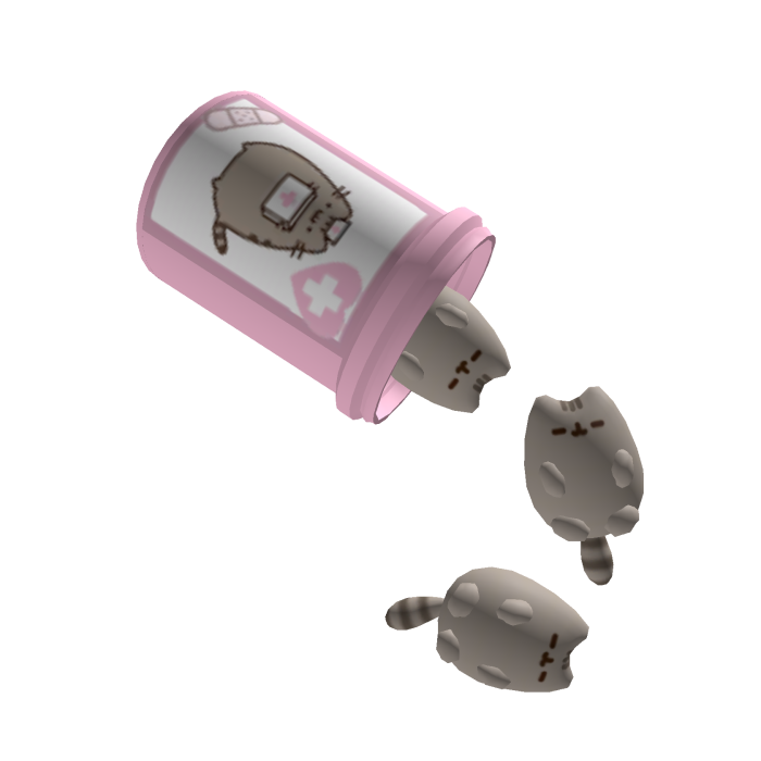 pusheen kitty candy medicine pink bottle