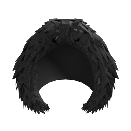 Fuzzy Winter Black Fur Hood