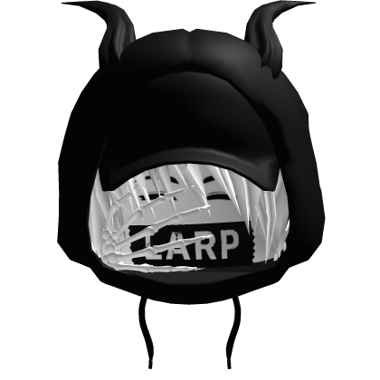 Vkei Emo Dashie Horns Hood Hat White Hair Tape