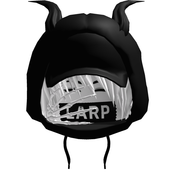 Vkei Emo Dashie Horns Hood Hat White Hair Tape