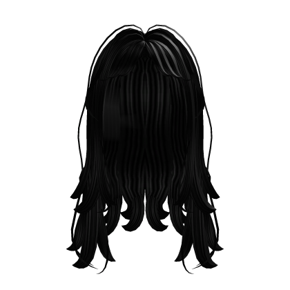 Wavy Y2K Messy Hair (Black) Roblox item