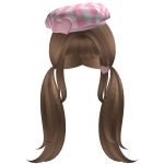 ୨♡cute hair w/ pink beret w/ Clip heart♡୧
