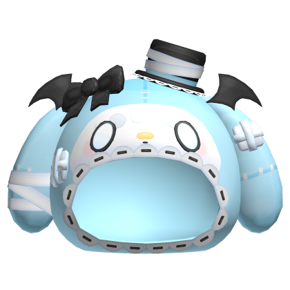 cute spooky halloween blue bunny hood Roblox item