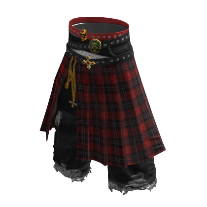 Black Denim Street Kilt Jorts thumbnail
