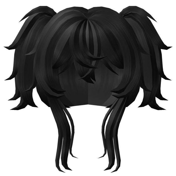 anime cutecore girl black 2 pigtails 