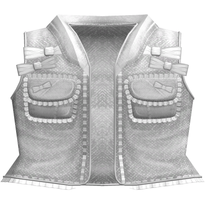 ♡ Cutesy White Vest With Bows thumbnail
