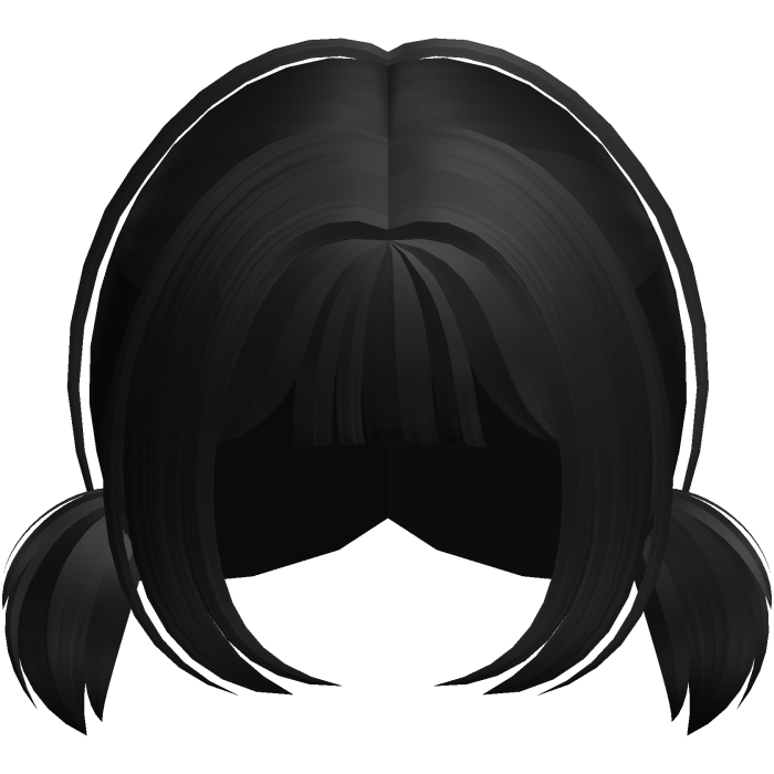 Short cutecore mini bob pigtails in black