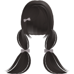 ♡ FREE cutesy Brown low pigtails w side bangs