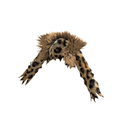 Cheetah leopard Fur collar torn crop gothic jacket