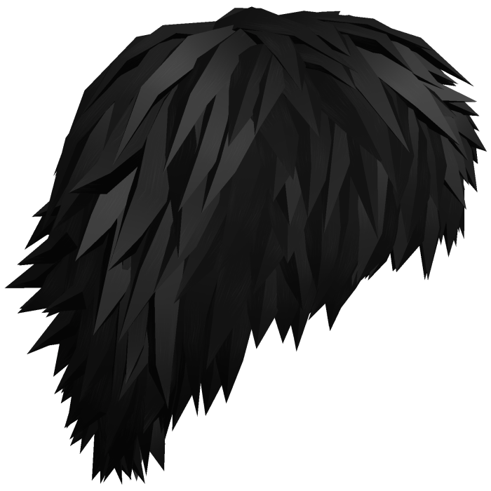 Black Emo Messy Mullet Boy Hair
