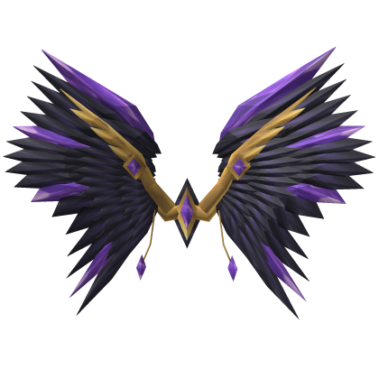 Purple & Gold Fallen Angel Wings