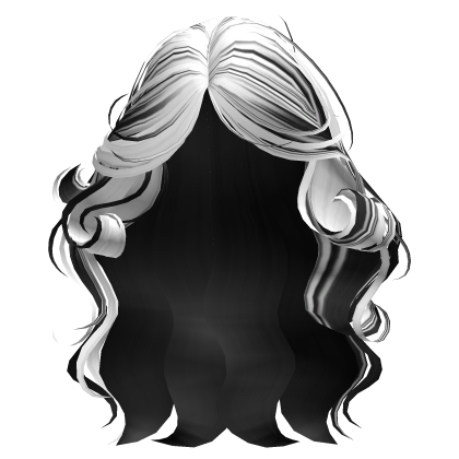Swirly Silky Bouncy Long Curls (White&Black) Roblox item