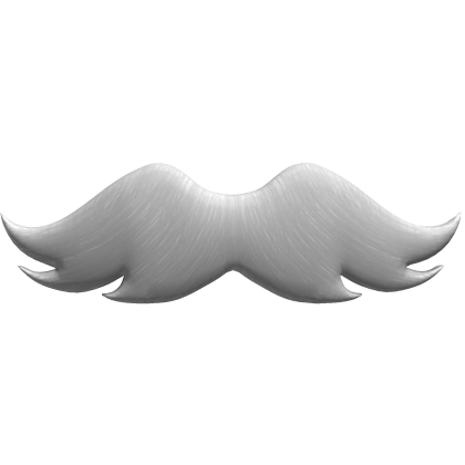 white fancy classic mustache Roblox item