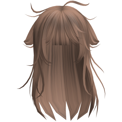 cute messy windy hair in light brown Roblox item