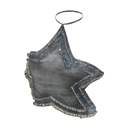 y2k ☆ denim star top backless