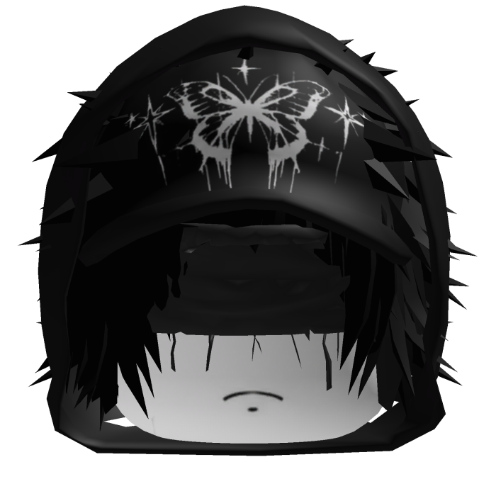 Vkei Emo Dashie Anime Black Hair Hood Hat Eye Band