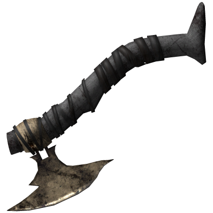 Beige Rusty Gothic Horror Axe On Head Roblox item