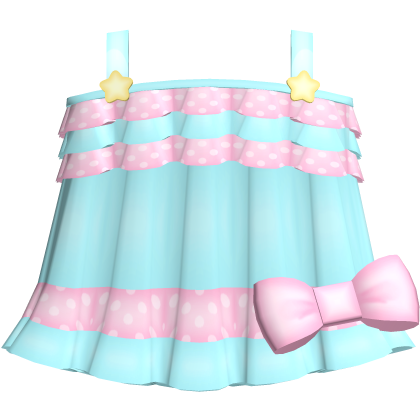 ♡ : cute mezzo piano blue ruffle dress Roblox item