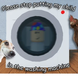 please stop putting my child in the washing machin icon