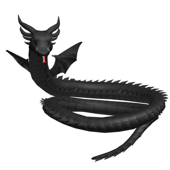 Black dragon wrapped around neck