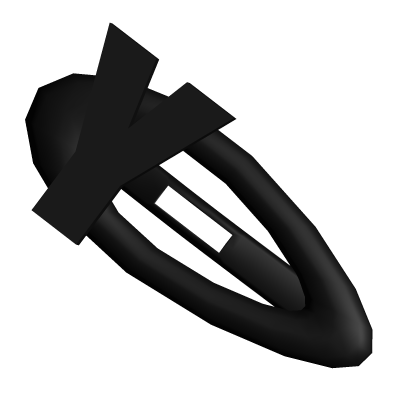 black y initial hair clip Roblox item