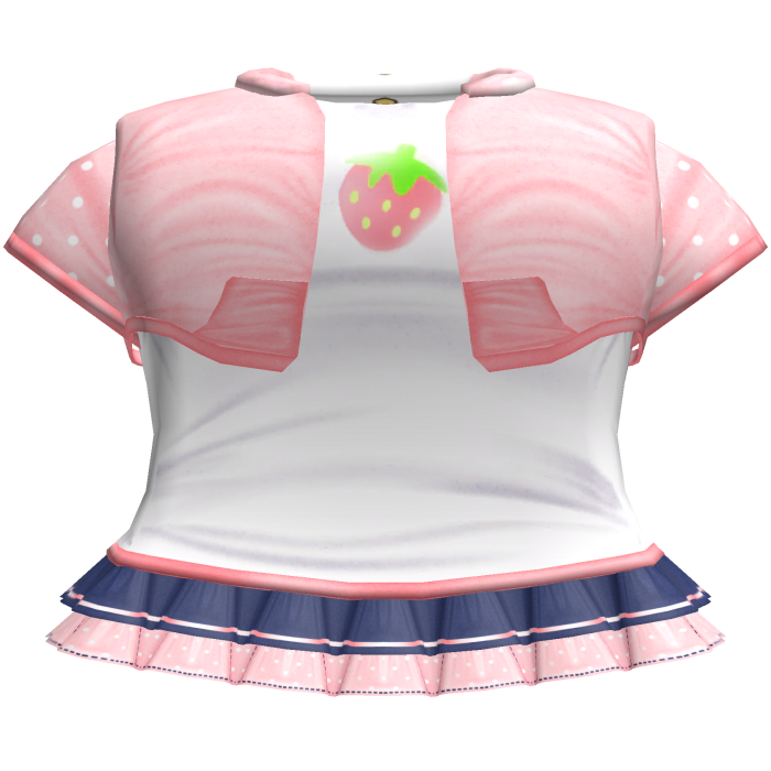 cutecore strawberry top n skirt w jacket red