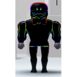 Team cartoon rainbow