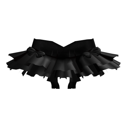 ♡ | cutesy doll black ruffles big bows skirt