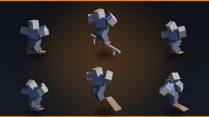 R15 Skateboard Animation Pack Ollie Grind Kickflip preview 6