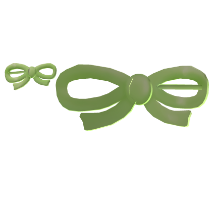 Apple green harajuku bow clip ons