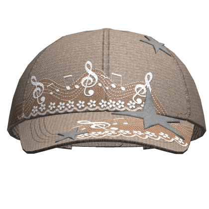 Musical Mori Kei Cap Faded Beige