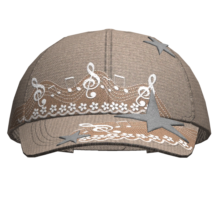 Musical Mori Kei Cap Faded Beige