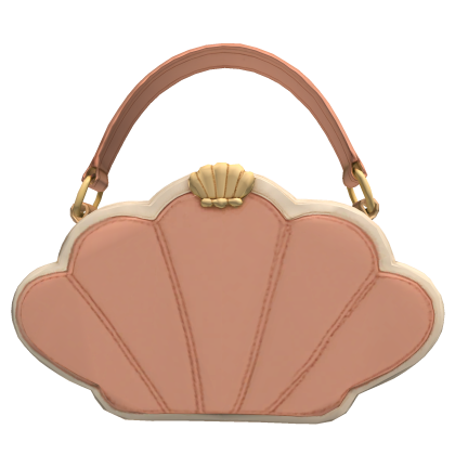 Peach pink seashell scallop shoulder bag