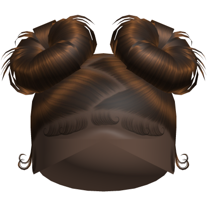 Doll Zig-Zag Part Double Buns (Brown)