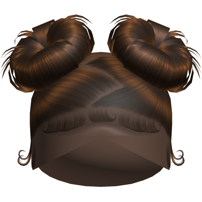Doll Zig-Zag Part Double Buns (Brown)