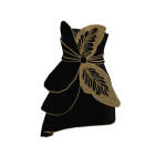 ♾️ Black and gold summer butterfly dress