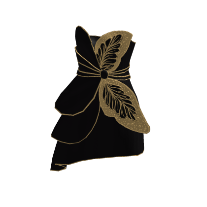 ♾️ Black and gold summer butterfly dress thumbnail