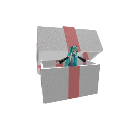 Caja de regalo Abierta con una Miku